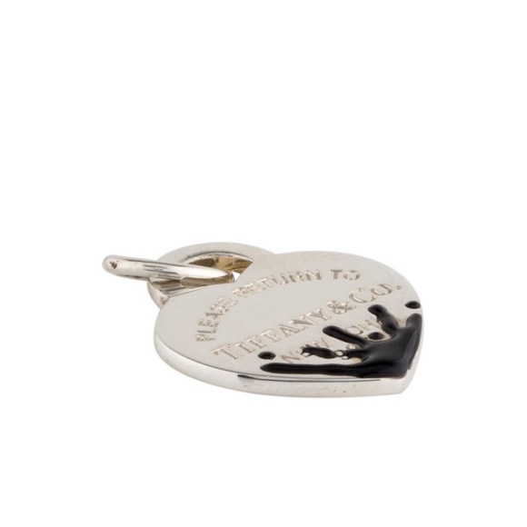 Authentic Tiffany & Co. Return to Tiffany’s heart black splash Sterling … - Picture 5 of 6